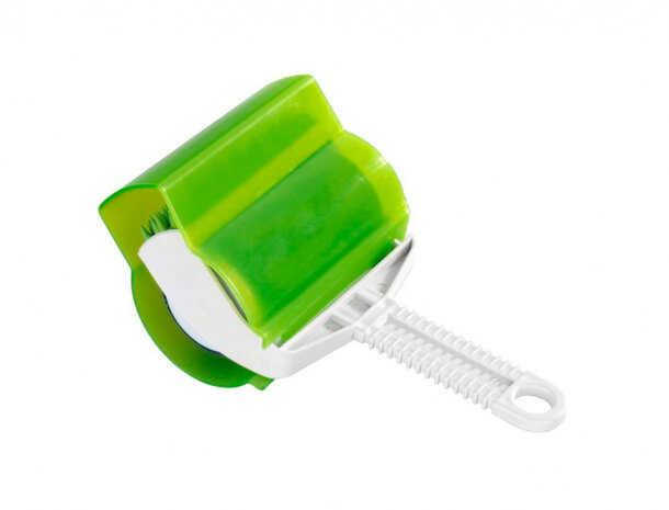 textielborstel 7 x 22 cm ABS groen/wit 2-delig