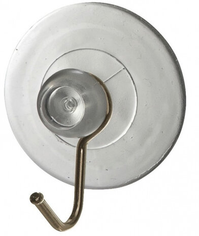 afzuighaak 4 cm nikkel transparant 4 stuks