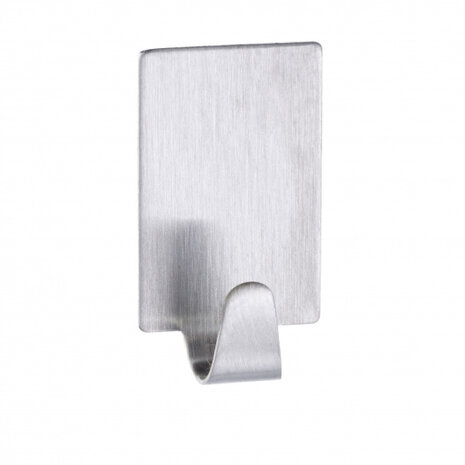 plakhaken rechthoek RVS zilver 4 stuks