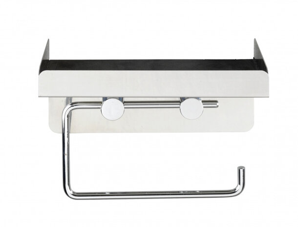 toiletrolhouder 16 x 12,5 x 11,5 cm RVS zilver