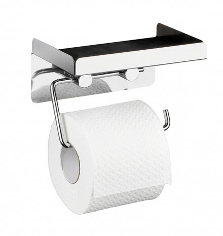 toiletrolhouder 16 x 12,5 x 11,5 cm RVS zilver