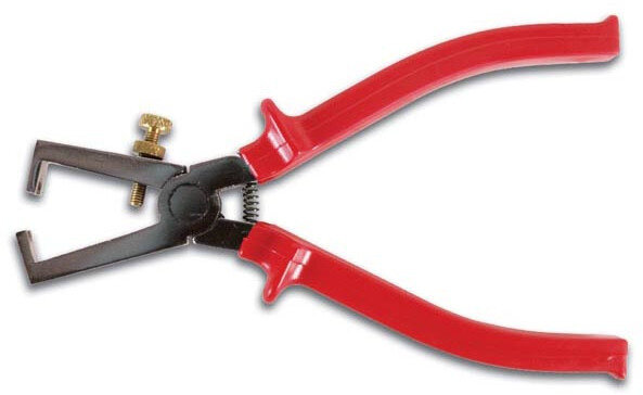 striptang regelbaar verchroomd 0,2 - 3 mm staal rood