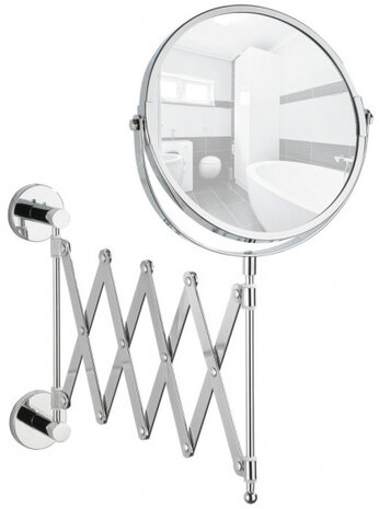badkamerspiegel Power-Loc Elegance 17 cm RVS zilver