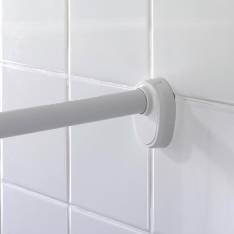 douchestang rond 80 x 80 / 90 x 90 cm aluminium wit