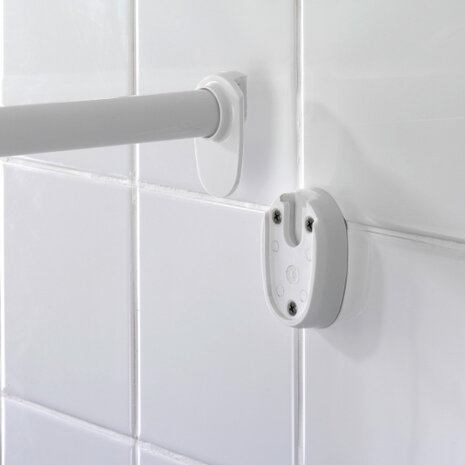 douchestang rond 80 x 80 / 90 x 90 cm aluminium wit