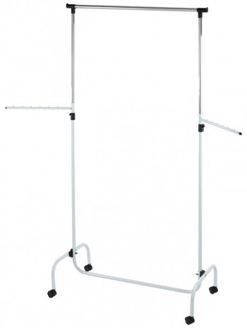 kledingrek Trio 122 x 91 cm staal zilver