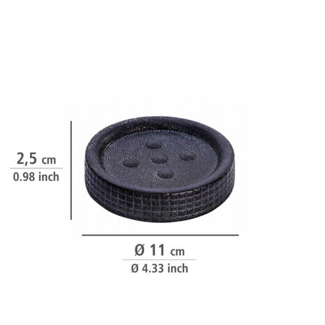 zeephouder Jet 11 x 2,5 cm keramiek antraciet