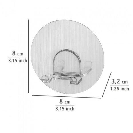wandhaak Static-Loc Duo Osimo 8 x 3,2 cm transparant