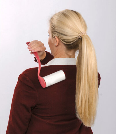 pluizenroller 10 meter 12 x 29 cm papier rood