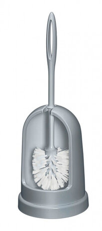 toiletborstel 14 x 42 cm grijs 2-delig