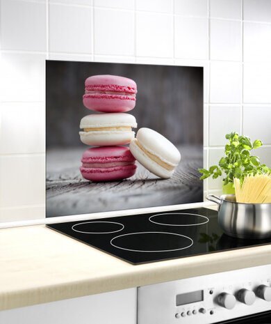 spatbescherming Macarons 60 x 50 cm glas roze