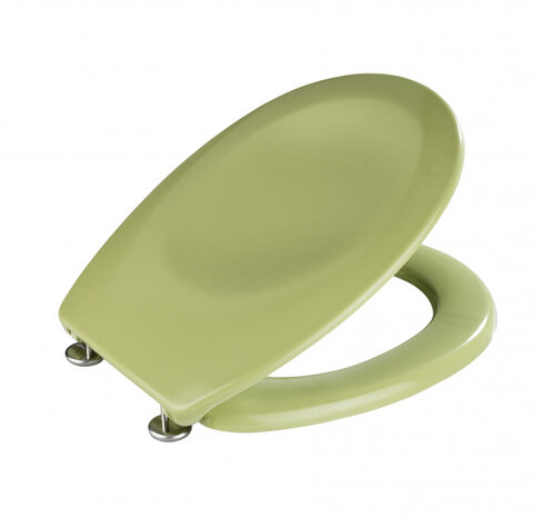 toiletbril Bergamo 35 x 44,4 cm duroplast/RVS groen
