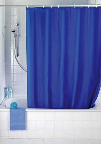 douchegordijn 180 x 200 cm polyetheen donkerblauw
