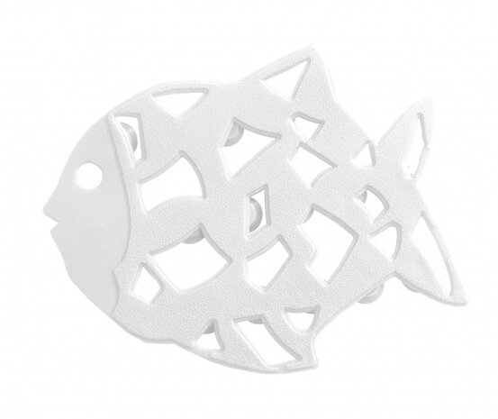 antislipmat Fish 12 x 10 cm wit 6-delig