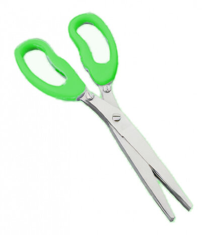 keukenschaar 19 cm RVS groen/zilver