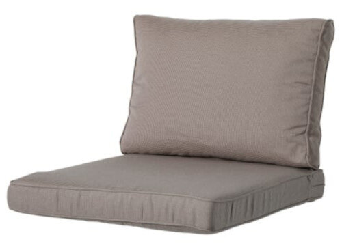 loungekussen Rib 60 x 60 x 8 cm dralon taupe