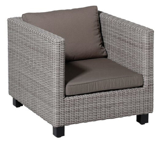 loungekussen Rib 60 x 60 x 8 cm dralon taupe