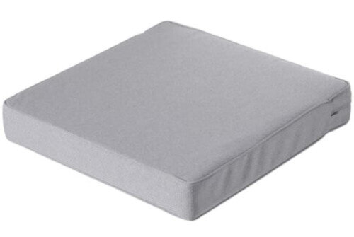 loungekussen Manchester 60 x 60 x 10 cm dralon lichtgrijs
