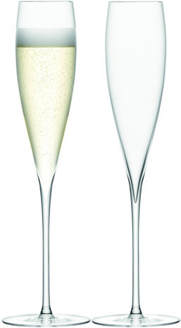 champagnefluiten Savoy 200 ml glas transparant 2 stuks
