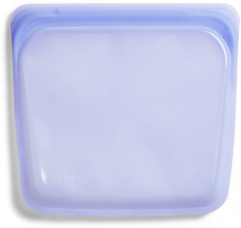 vershoudzakje 19,1 x 24 cm siliconen paars 450 ml