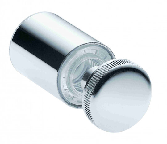 wandbevestiging met afdekschroef 3,8 cm RVS zilver
