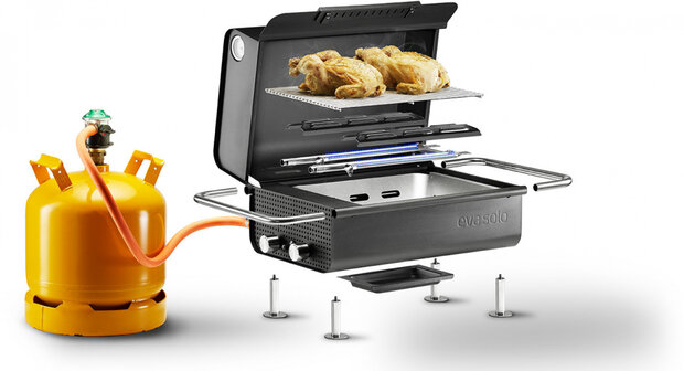 gasbarbecue Box 60 x 40 x 34 cm zwart