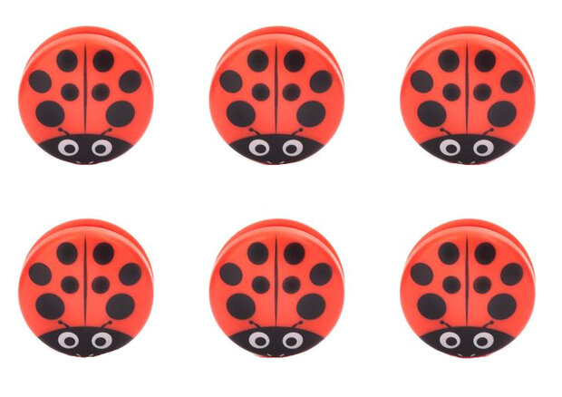vershoudklemmen lieveheersbeestje 4 cm rood 6 stuks