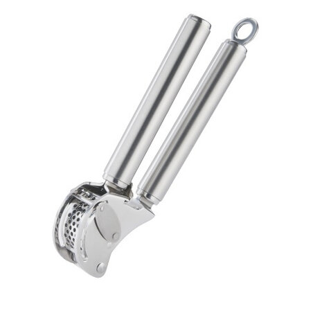 knoflookpers 20 x 3,3 x 5,5 cm RVS zilver