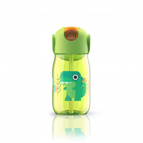 drinkbeker met rietje junior 415 ml groen