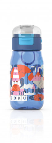 drinkfles Flip junior 475 ml polypropyleen 18,2 cm blauw