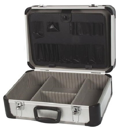gereedschapskoffer 25 liter aluminium zilver