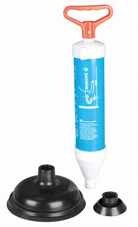 ontstopper met zuignap &Oslash; 70/155 mm blauw 3-delig