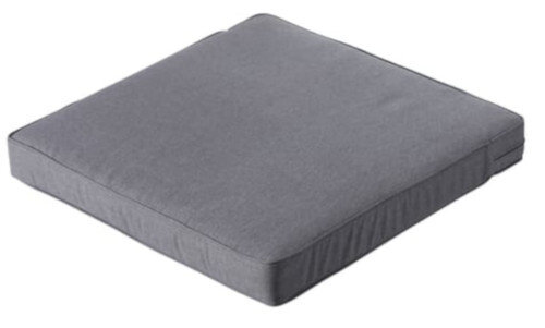 loungekussen Oxford 60 x 60 x 8 cm polykatoen grijs