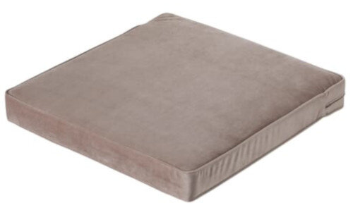loungekussen Velvet Panama 60 x 60 cm polykatoen taupe