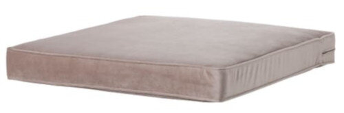 loungekussen Velvet Panama 60 x 60 cm polykatoen taupe