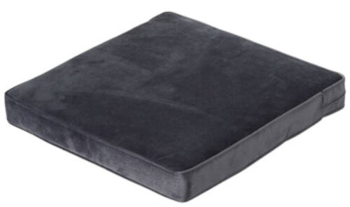 loungekussen Velvet Panama 60 x 60 cm polykatoen grijs