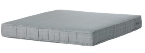 loungekussen Basic 73 x 73 x 8 cm polykatoen grijs