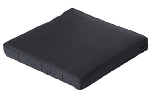 loungekussen Basic 73 x 73 x 8 cm polykatoen zwart