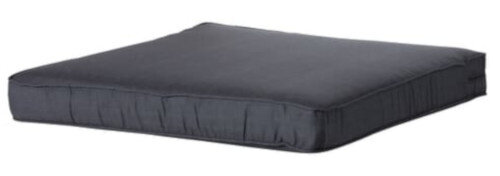 loungekussen Basic 73 x 73 x 8 cm polykatoen zwart