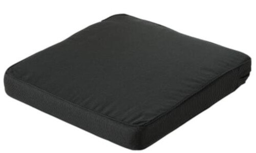 loungekussen Rib 73 x 73 x 8 cm dralon zwart