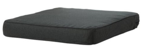 loungekussen Rib 73 x 73 x 8 cm dralon zwart