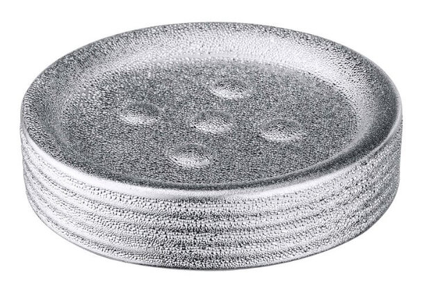 zeephouder Polaris 11 x 2,5 cm keramiek zilver
