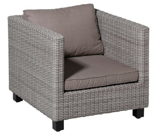 loungekussen Basic 60 x 43 x 10 cm polykatoen taupe