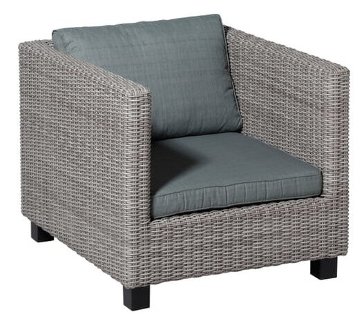 loungekussen Basic 60 x 43 x 10 cm polykatoen grijs