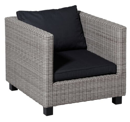 loungekussen Basic 60 x 43 x 10 cm polykatoen zwart
