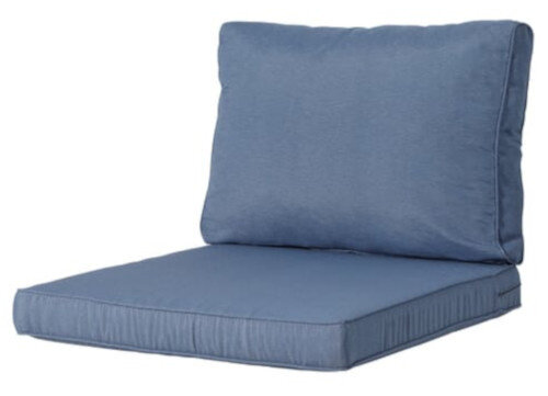 loungekussen Panama 60 x 43 x 10 cm polykatoen blauw