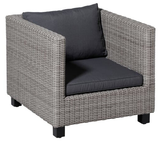 loungekussen Panama 60 x 43 x 10 cm polykatoen grijs