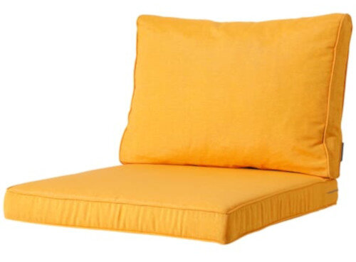 loungekussen Panama 60 x 43 x 10 cm polykatoen geel