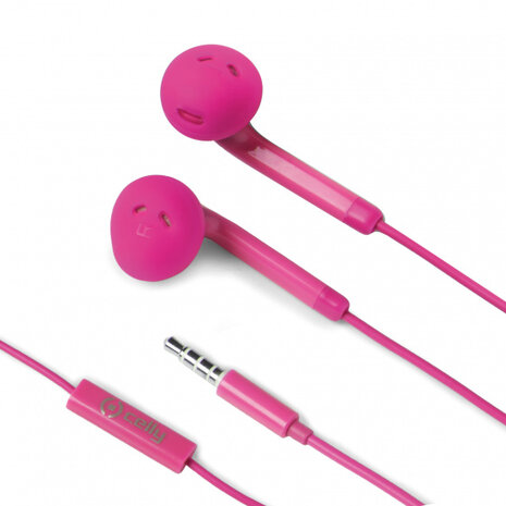 oordopjes Fun 3,5 mm audiojack 120 cm roze