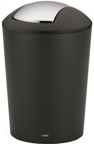 afvalemmer Marta 5 liter 29 x 19 cm zwart